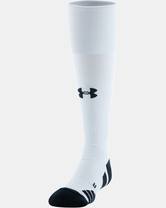 Kids' UA Soccer Over-The-Calf Socks, White, pdpMainDesktop image number 2